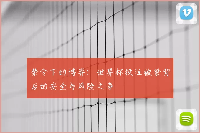 禁令下的博弈:世界杯投注被禁背后的安全与风险之争